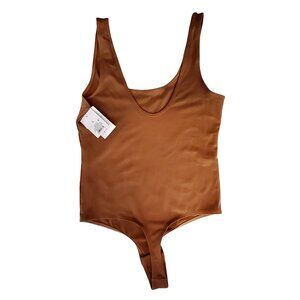 Auden Womens Brown Bodysuit • Snap closure at the bottom• Ideal for layering S